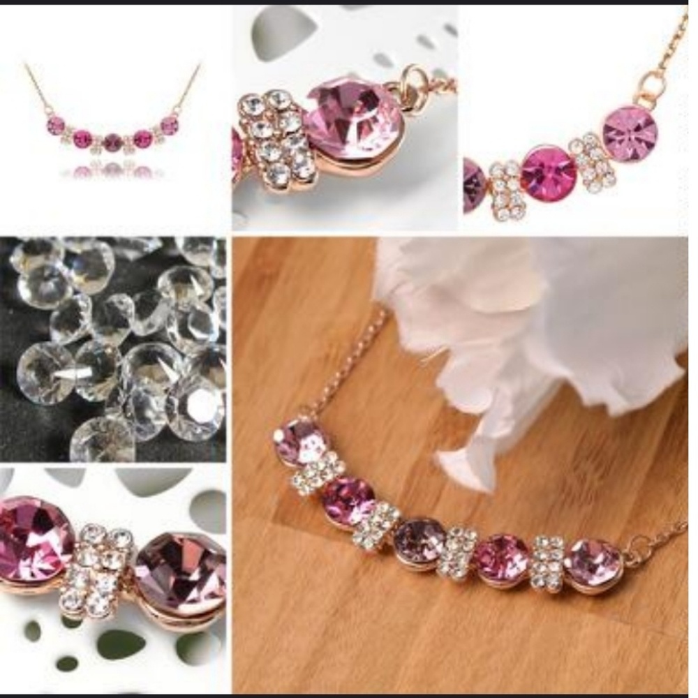 ❤$5 Sale! 18K Gold Plated crystal necklace - Picture 4 of 5